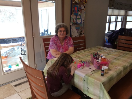 Painting a Narwhal with Grandma1